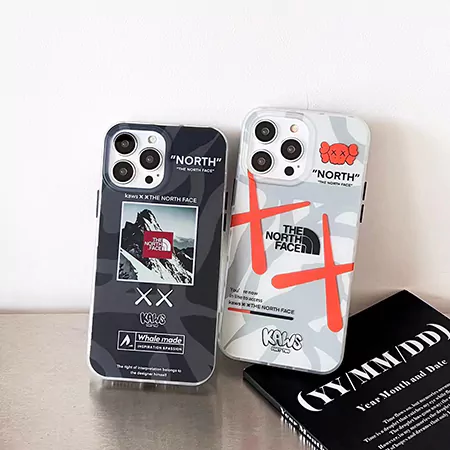 ブランドthe north face + kaws iphone16ケース