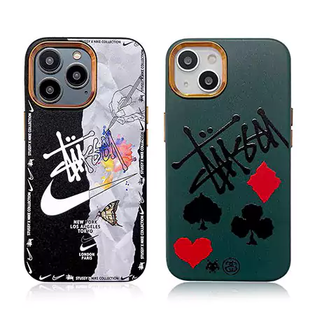 ステューシー stussy ナイキ nike iphone 16 plus スマホケース 16 pro 16 pro max 15 plus 15 pro max 革 海外 人気 おしゃれ 安い 販売 