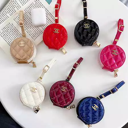 CHANEL AirPods 4/3/2ファスナーケース 革製 レディース丸型 イヤホンケース 7色 スタイル ハイブランド シャネルマークエアーポッズ 4/3/2 proカバー 軽量 携帯便利