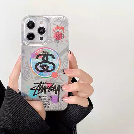 Stussy iphone 16 スマホケース アイフォーン 15 ポリエチレン ステューシー風 アイフォーン 15 ステューシー 半透明 アイフォン 15 pro 携帯ケース 薄型 ステューシー風 カバー ステューシー ブランドロゴ アイフォン 14pro max スマホケース 字母プリント 低価格 激安 最新型 最高級 発売日 最強 高校生 Ins風 ホットスタンプ （シルバー ）