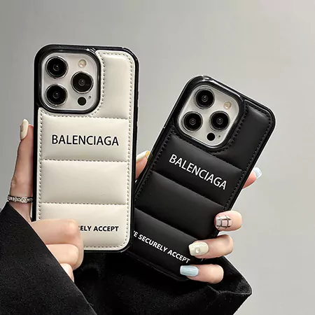 balenciaga iphone15 ケース 白 黒