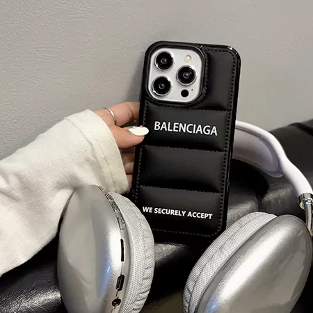 balenciaga iphone15 ケース 白 黒