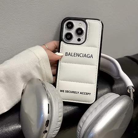 balenciaga iphone15 ケース 白 黒