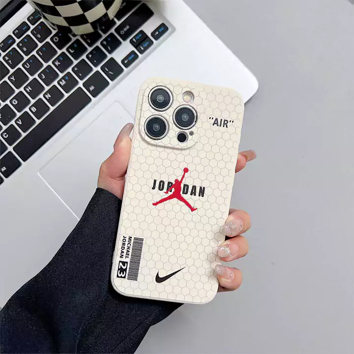 Nike Air JordaniPhone 16promax 保護ケース、白黒 グレー Nike 薄型 iPhone16/15/14 ケース、シリコーン素材 Jordan ロゴ iPhone ファッション携帯 ケース