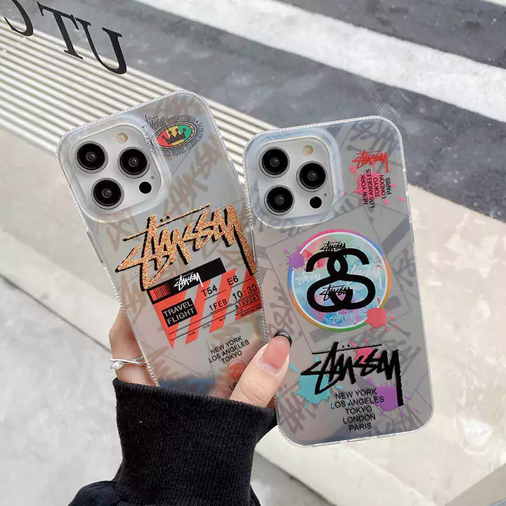 Stussy iphone 16 スマホケース アイフォーン 15 ポリエチレン ステューシー風 アイフォーン 15 ステューシー 半透明 アイフォン 15 pro 携帯ケース 薄型 ステューシー風 カバー ステューシー ブランドロゴ アイフォン 14pro max スマホケース 字母プリント 低価格 激安 最新型 最高級 発売日 最強 高校生 Ins風 ホットスタンプ （シルバー ）