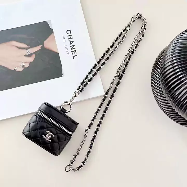 chanel airpods proケースチェーン付き