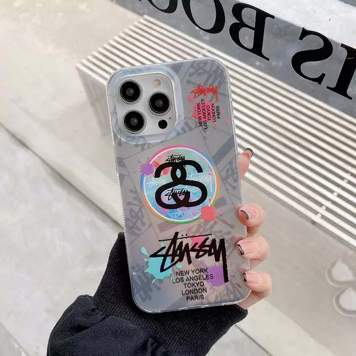 Stussy iphone 16 スマホケース アイフォーン 15 ポリエチレン ステューシー風 アイフォーン 15 ステューシー 半透明 アイフォン 15 pro 携帯ケース 薄型 ステューシー風 カバー ステューシー ブランドロゴ アイフォン 14pro max スマホケース 字母プリント 低価格 激安 最新型 最高級 発売日 最強 高校生 Ins風 ホットスタンプ （シルバー ）